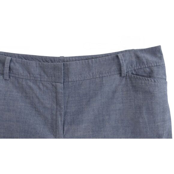 Talbots Shorts Womens 14P Blue Chambray Bermuda "The Perfect Short" Cotton Yacht - Picture 2 of 6